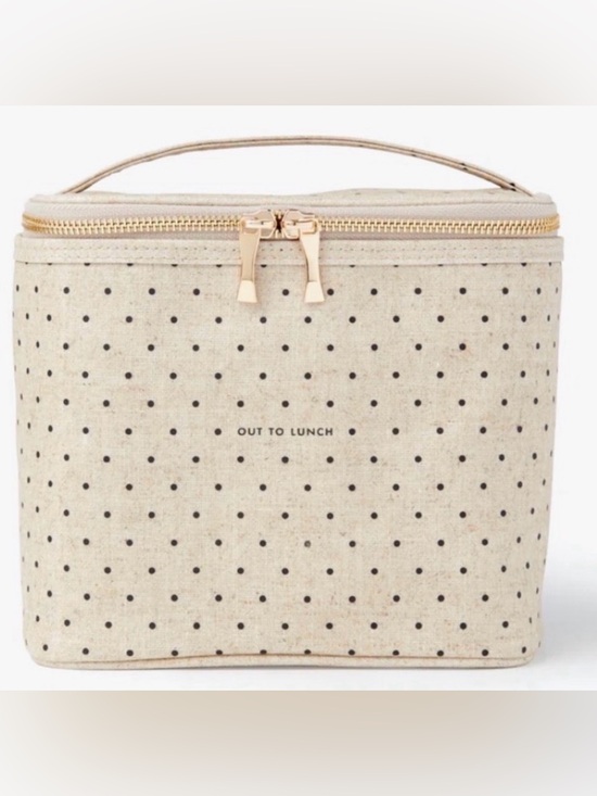 kate spade Handbags - KateSpade 'Out to Lunch' Beige Polka Dot Lunch Tote